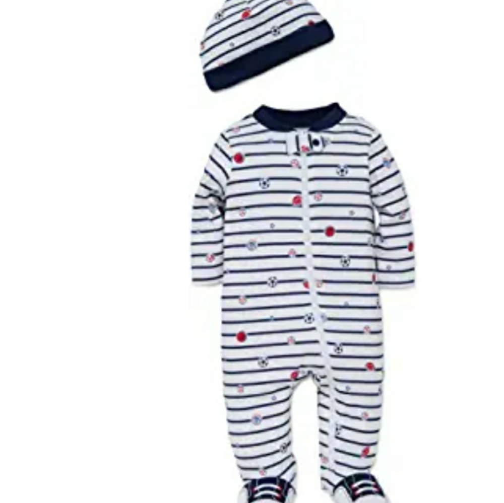 Navy strip 1pc+hat